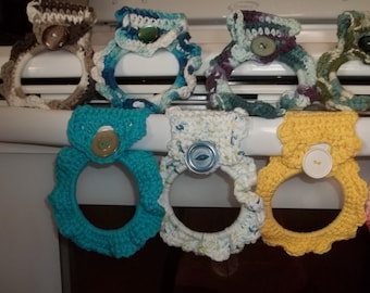 crochet pattern  kitchen, bathroom towel holder stove or fridge