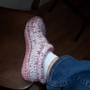 Crochet Pattern Adult Mocassin crochet slippers women or men image 1
