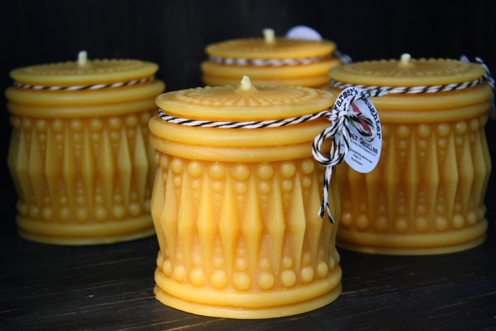 BEESWAX PILLAR candle large beeswax candle long burning Etsy
