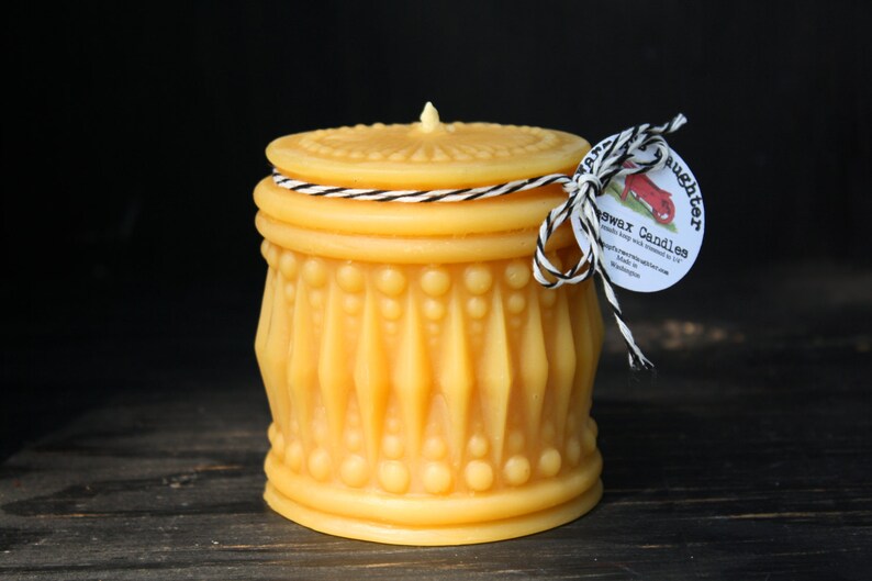 BEESWAX PILLAR candle large beeswax candle long burning Etsy