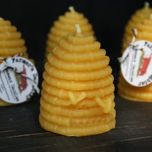 Beeswax Beehive Candles Set of 2, Beeswax Candle Gift Set, Beeswax Hive Candles, Pure Beeswax candles by Farmer&#39;s Daughter