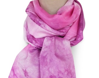 Pink silk scarf, purple silk scarf, pink scarf, pink scarves, purple scarf, purple scarves, womens scarves, mothers day gift, spring scarf