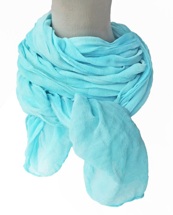 Womens scarves robin egg blue scarf aqua scarf aqua silk | Etsy