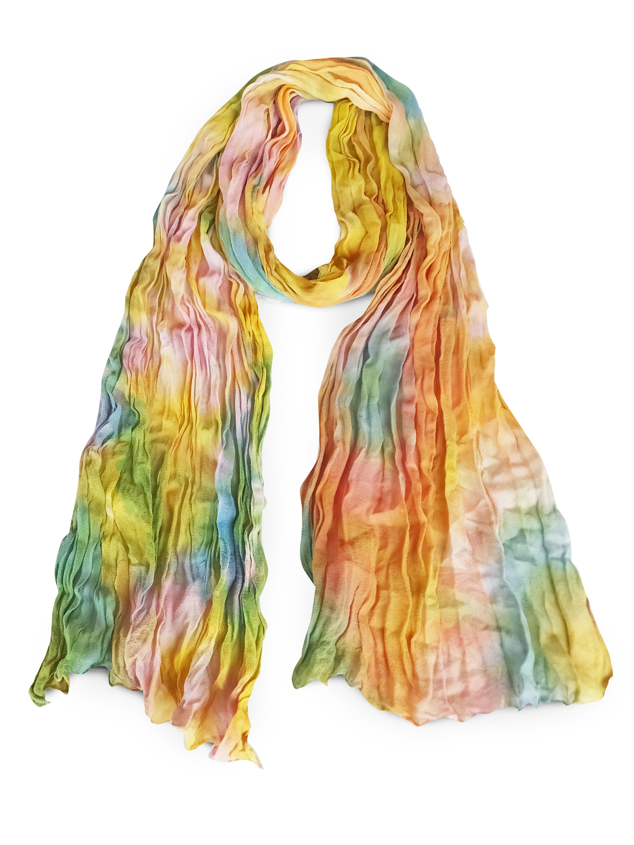 Womens Scarves, Pastel Scarf, Silk Scarf Pastels, Rainbow Pastel Scarf ...