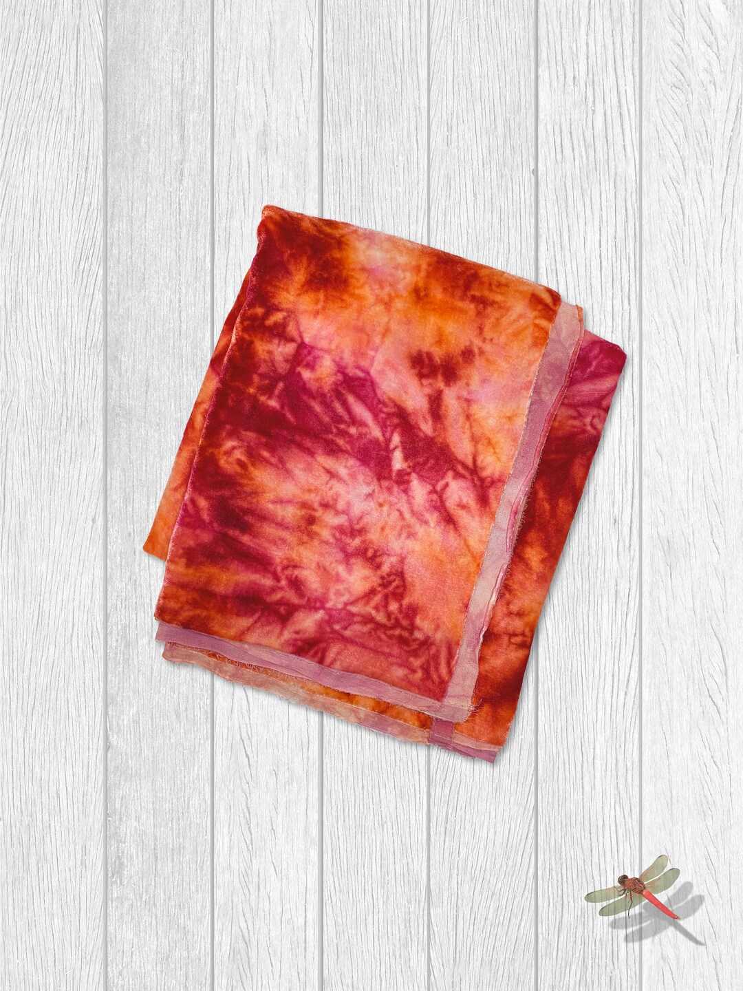 Tie Dye Velvet Hand Dyed Velvet Yardage Orange Velvet Etsy