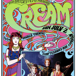 Cartaz do show do Psychedelic Cream no Saville Theatre, Londres