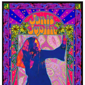 Pôster psicodélico de Janis Joplin