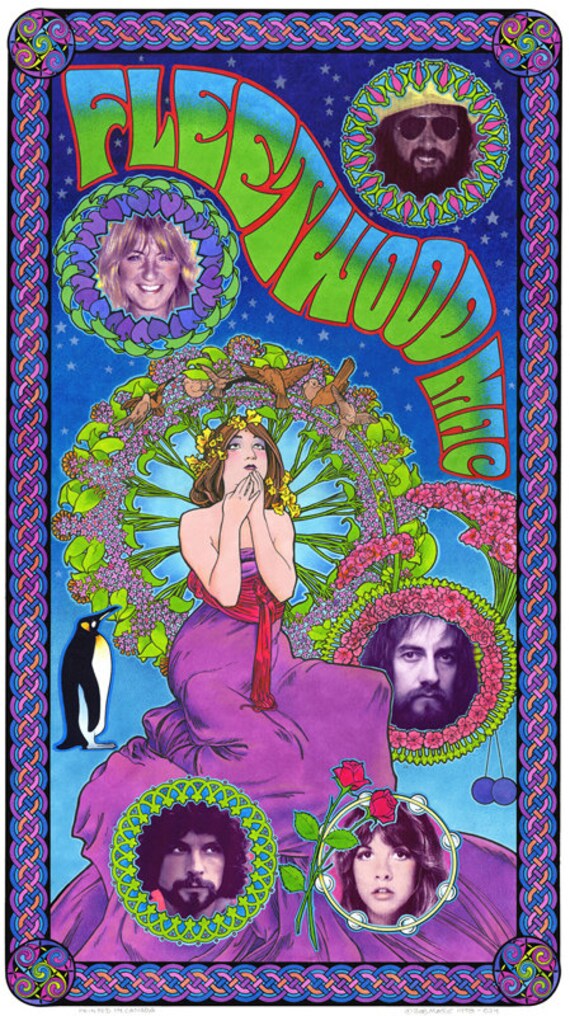 Pink Floyd 1960s art nouveau concert poster