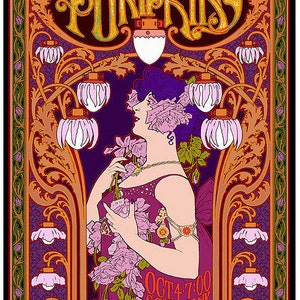 Smashing Pumpkins art nouveau concert poster