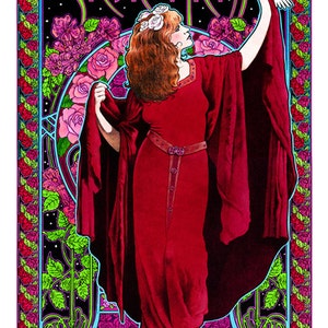 Stevie Nicks White-winged Dove art nouveau poster