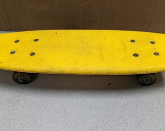 Vintage Yellow Plastic Free Former Skateboard - 19 1/2" 5 3/4"