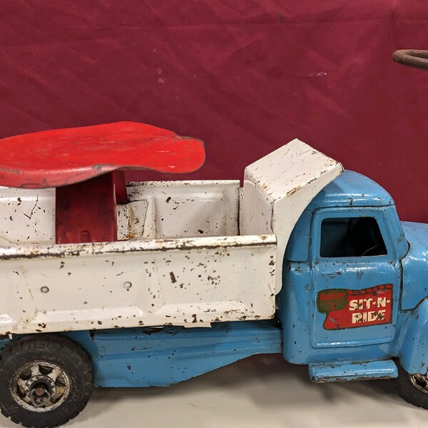 1960's Pressed Steel Buddy L Sit-N-Ride Dump Truck