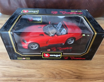 Burago 1/18 - Dodge Viper RT/10 1993 Rouge - Modèle De Collection D'occasion