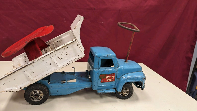 1960's Pressed Steel Buddy L Sit-N-Ride Dump Truck image 6