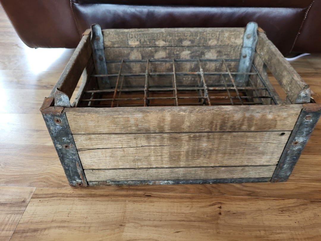 Vintage Wood & Metal Crate ISAIY'S Etsy