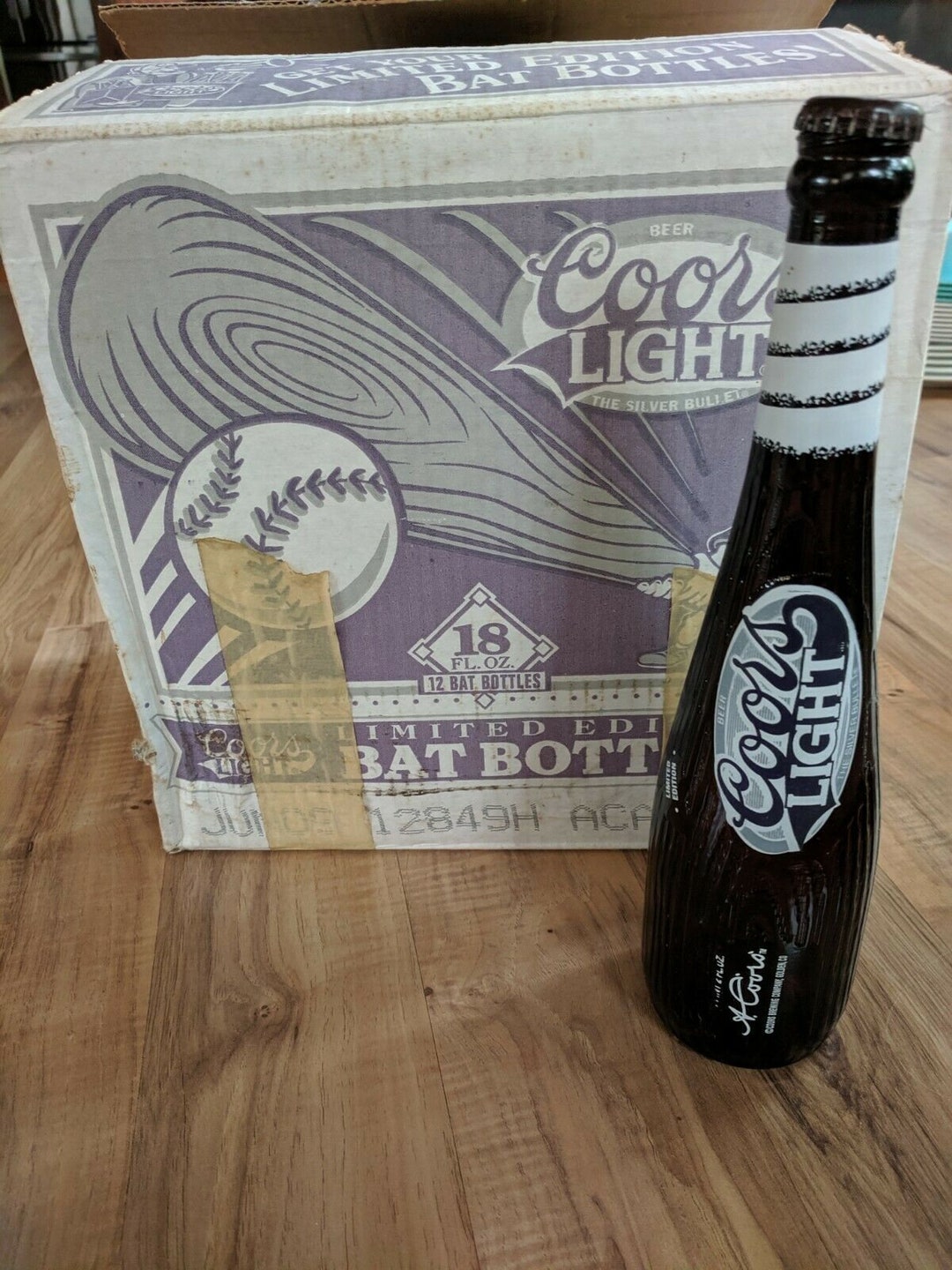 Lot of 12 Case of Coors Light Baseball Bat Bottles Empty Etsy