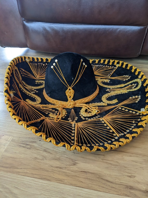 Vintage Pigalle Mariachi Sombrero Gold 