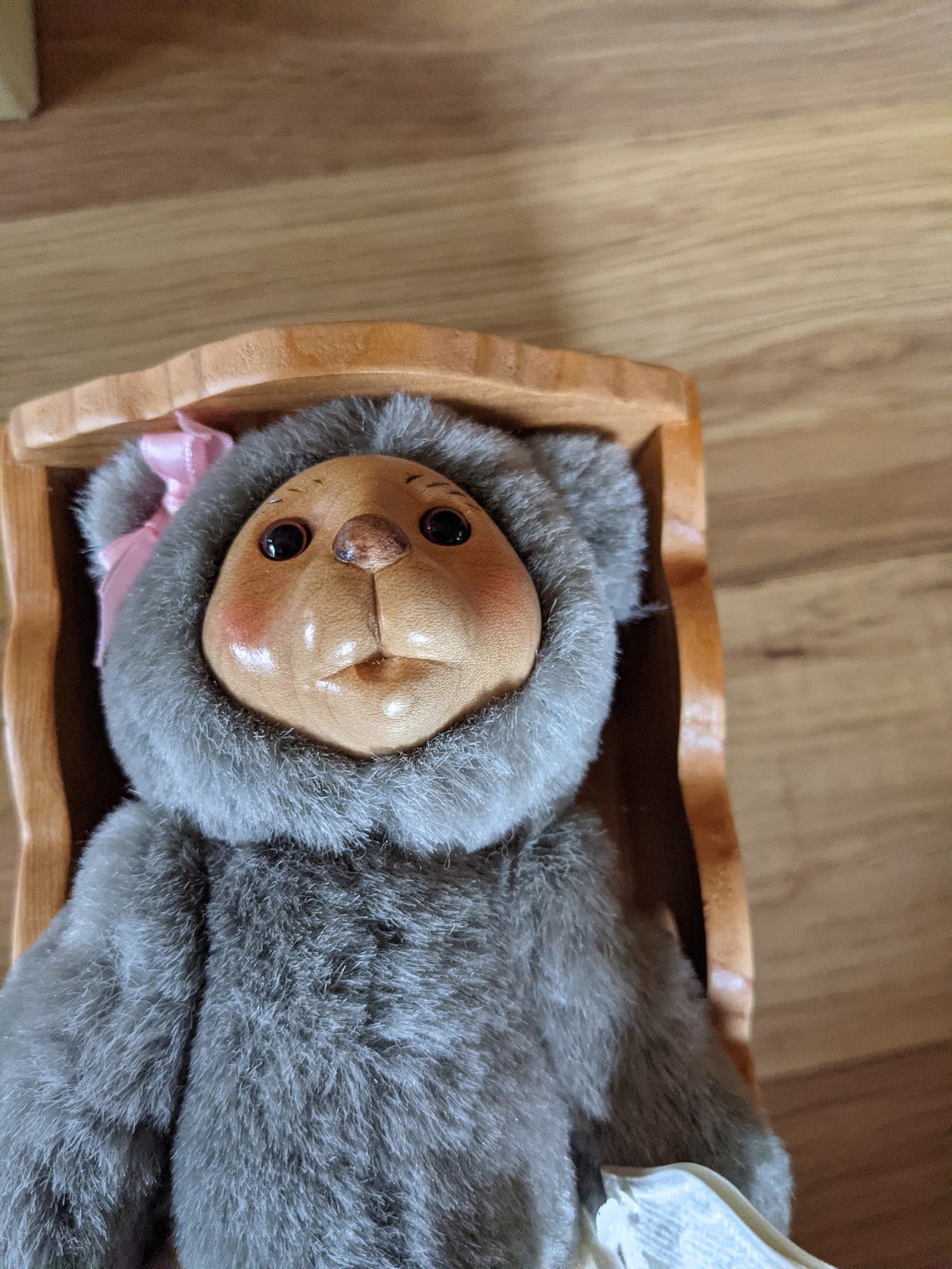 1990 Raikes Nursery Miniatures Alison With Cradle Bear Etsy