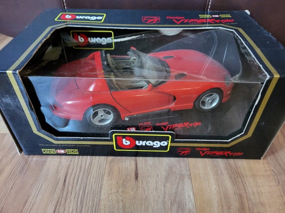 Burago 1992 Dodge Viper RT/10 Diecast 1:18 Scale Red Car - Etsy