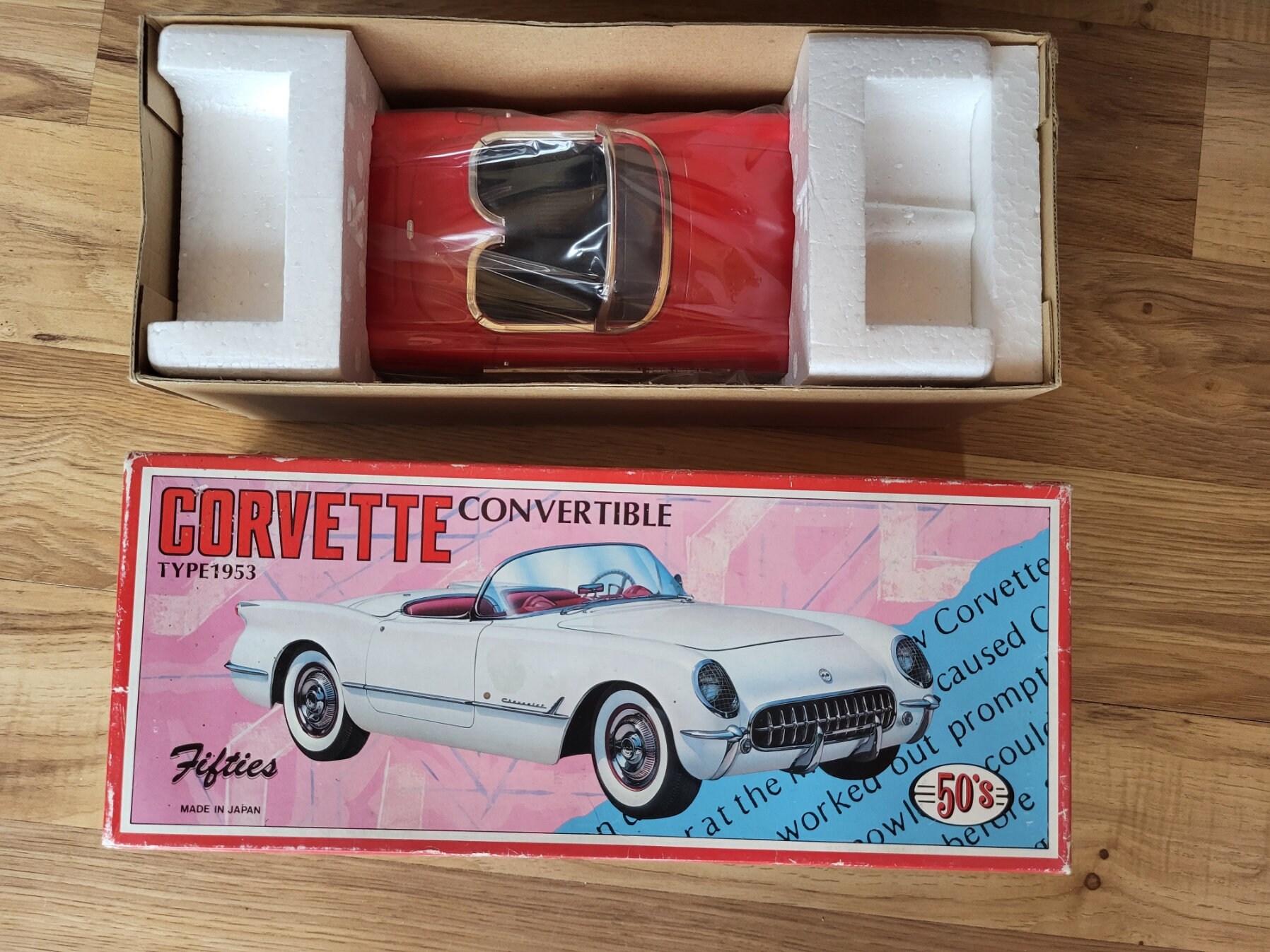 Vintage Fifties 1953 Red Corvette Convertible Friction Car Japan - Etsy
