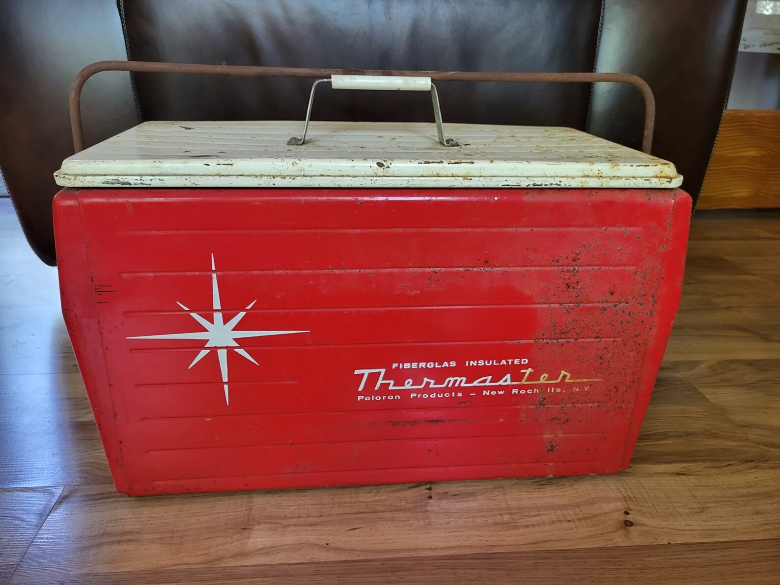 Vintage Fiberglass Insulated Thermaster Metal Ice Cooler Etsy