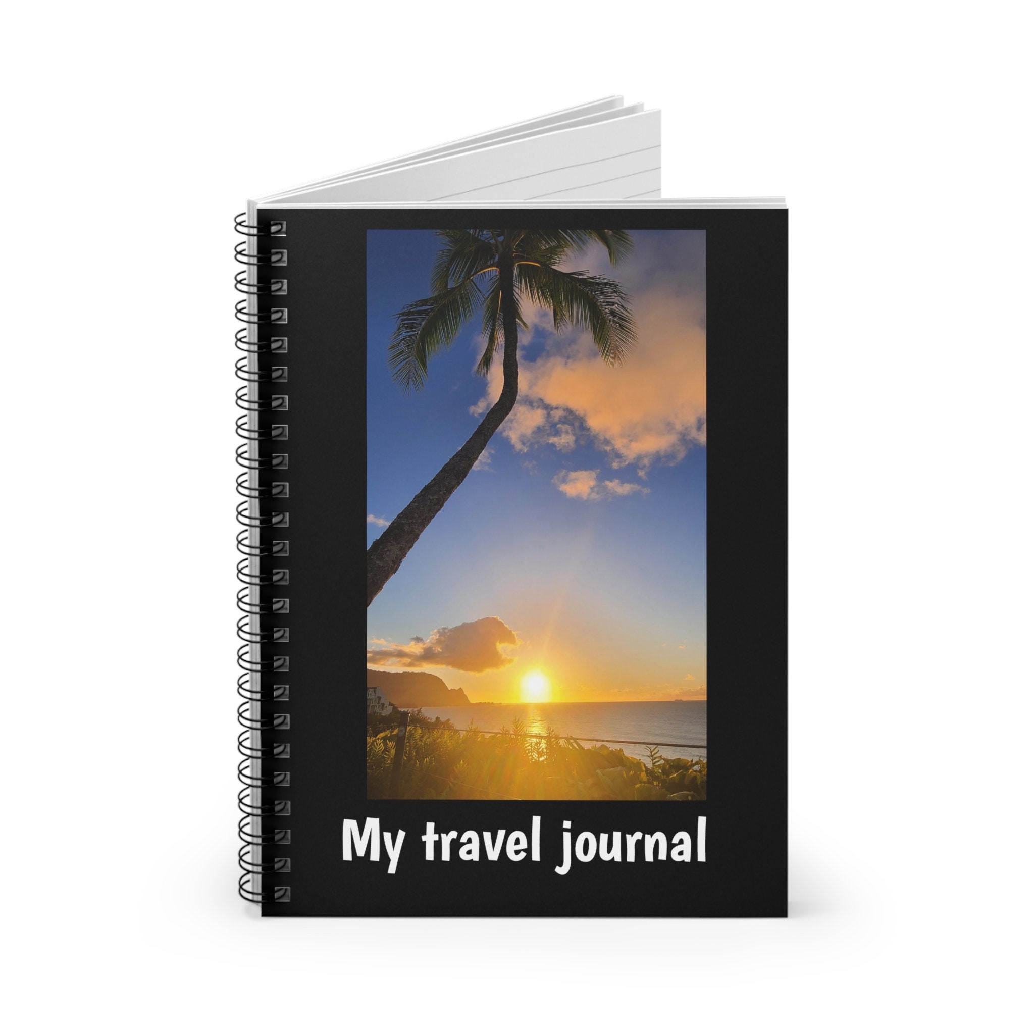 Spiral Notebook - Ruled Line/palm Tree Sunset Cover - Etsy