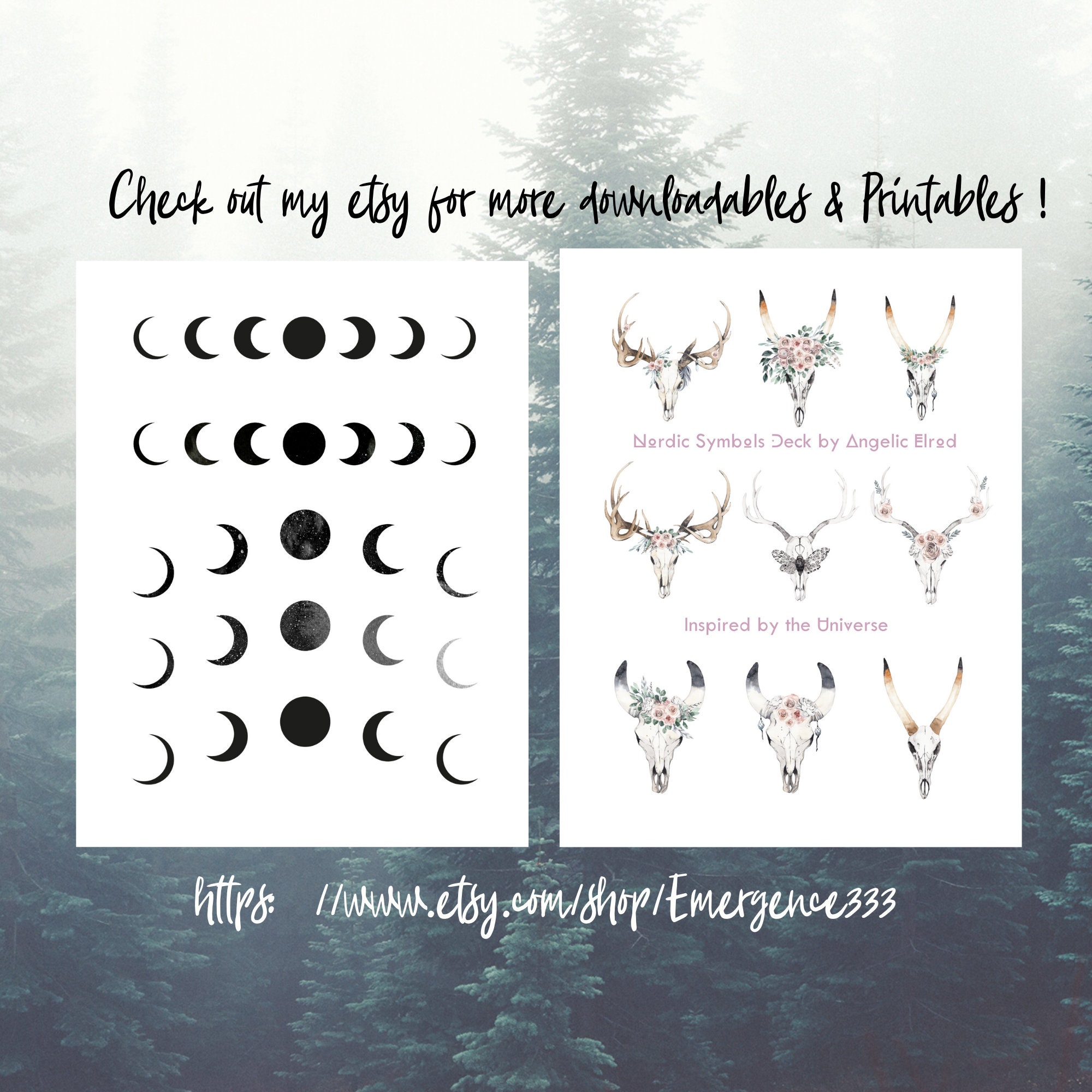 Nordic Runic Downloadable Deck, Printable Runes Cards, Norse Rune ...