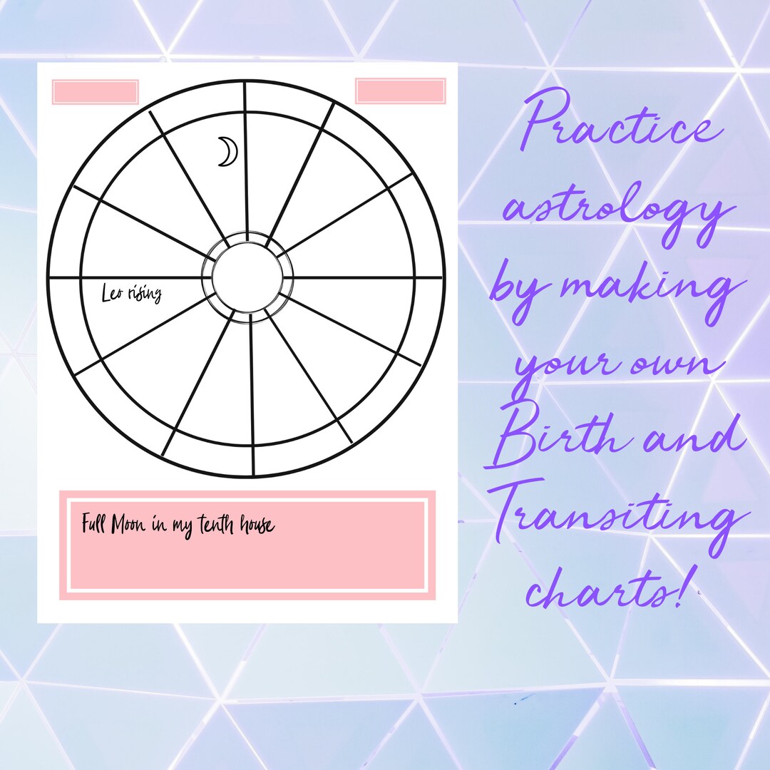 Astrology Wheel Printable, Natal Birthchart Template (digital Download ...