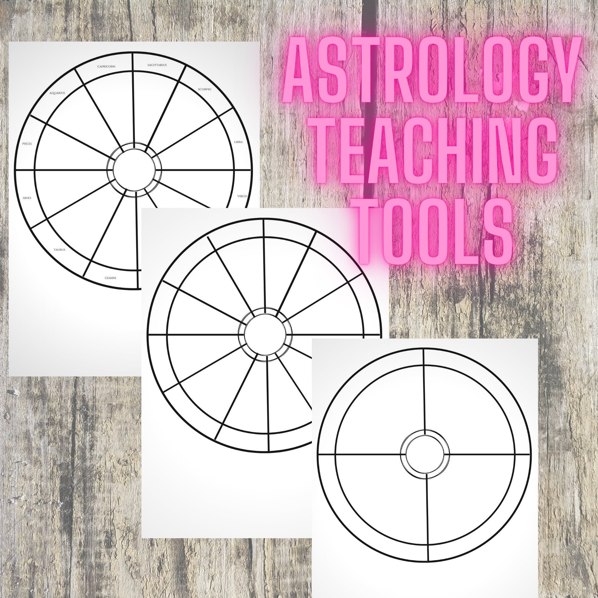Astrology Printable for chart drawing Printable Journal | Etsy