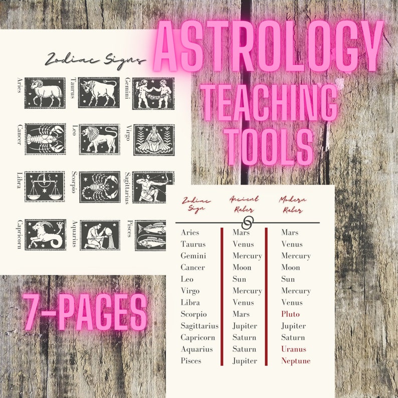zodiac astrology printable teaching tools