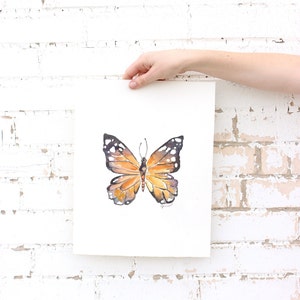 Butterfly Art Print, Monarch Butterfly Watercolor Art Print, Butterfly Home Decor