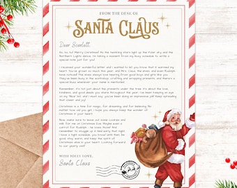EDITABLE letters from Santa, Editable Santa Letters, Nice List Certificate Template, Personalized Santa Letter, Official Santa Letter