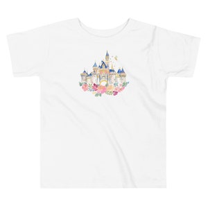 Disneyland Castle Watercolor Toddler Short-Sleeve T-Shirt image 2