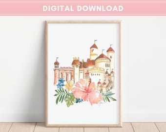 Simple Little Mermaid Castle File, Prince Eric's Castle, Instant Download, Disney Prints, Disney Wall Art, Disney Princess Castle