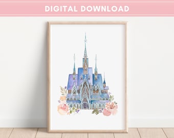 アレンデール城のシルエット、アナと雪の女王にインスパイアされた