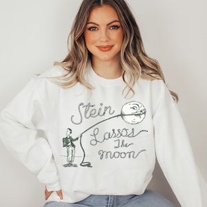 Bedford Falls, Its a Wonderful Life Personalized &quot;Lassos the Moon&quot; Sweatshirt, Christmas Sweater, Holiday Apparel