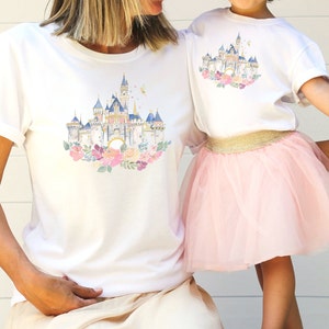 Disneyland Castle Watercolor Toddler Short-Sleeve T-Shirt image 1