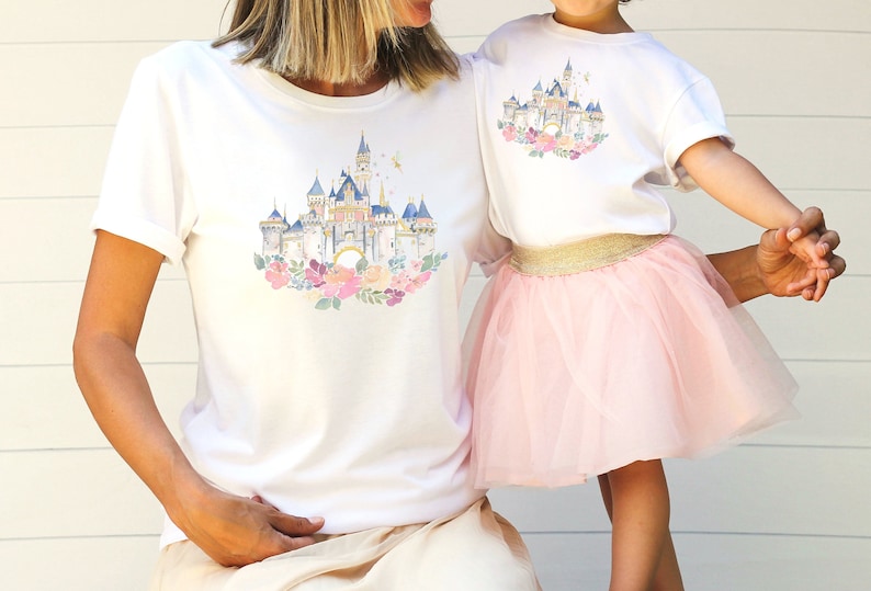 Disneyland Castle Watercolor Toddler Short-Sleeve T-Shirt image 1