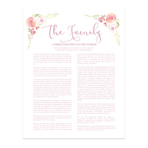 Family Proclamation, LDS Quote. Downloadable File.