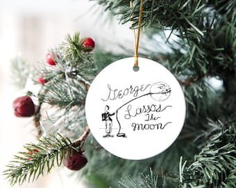 Bedford Falls Christmas Decoration, George Lassos the Moon Ornament, It's a Wonderful Life Christmas Ornament,