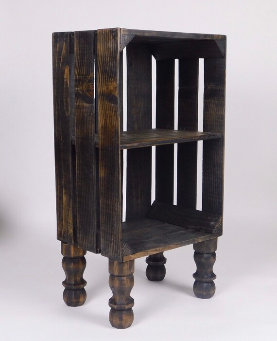 Nightstand Rustic Side Table Traditional Legs Etsy