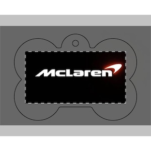 Placas de identificación personalizadas para amantes de los perros, accesorios únicos para perros, placa McLaren, placas con nombre para perros