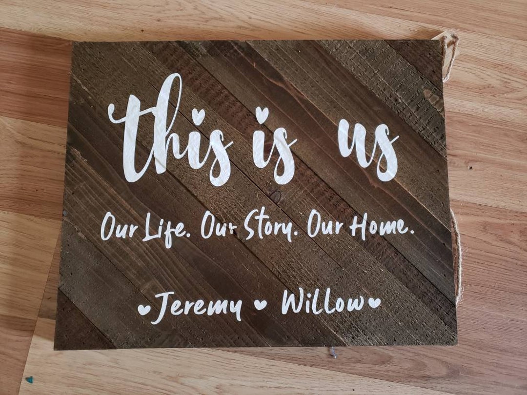 Personalized This is Us Wooden Sign. Your Names. Etsy
