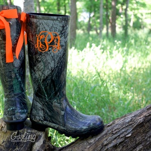 Ladies Monogram Rubber Boots Rain Boots 