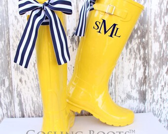 rain boots with initials