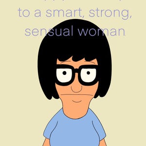 Cartão de aniversário de Tina Belcher