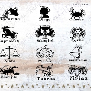 Astrologie SVG PNG digitale bestandsbundel