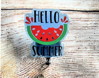 Hallo Sommer Wassermelone Abzeichen Reel | Acryl Scrub Life