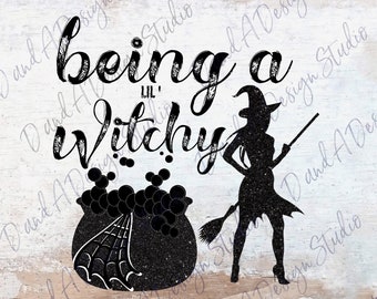 Lil Witchy SVG: Halloween Schnittdatei, Sublimationsdesign (digitaler Download)