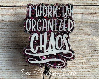 Organisiertes Chaos Abzeichen Rolle | Glitter Harz Krankenschwester Lehrer Geschenk